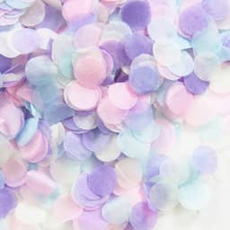 Конфетти тишью Круг, Макарунс, Ассорти, 1 см