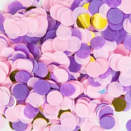 Конфетти тишью Круг, Нежный микс, Металлик, 1 см, 1 гр.