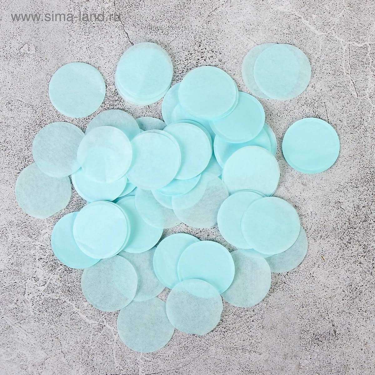 Конфетти тишью Круг, Тиффани, 2,5 см