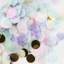 Конфетти тишью Круг, Трогательный микс, Металлик, 1 см, 1 гр.