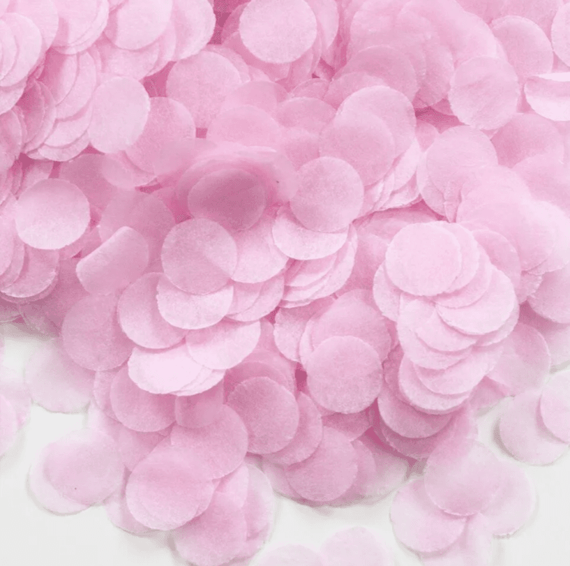 Конфетти тишью круги розовый 1 см, 1 гр