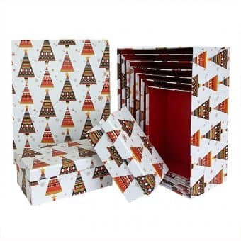 Коробка 31*23*13,5 прямоуг Елки