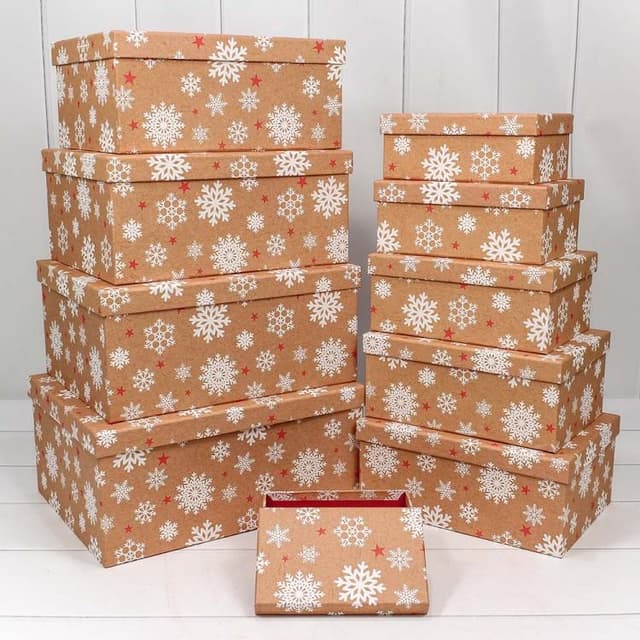 Коробка 34*26*15,3 Звездочки и снежинки Коробка 34*26*15,3 Звездочки и снежинки