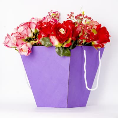 Коробка для цветов Крафт-Сиреневый 160*280*280 мм Коробка для цветов Крафт-Сиреневый 160*280*280 мм