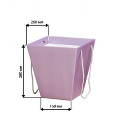 Коробка для цветов Сиреневая 160*260*280 мм