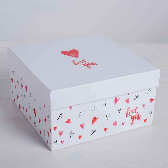 Коробка "Love you" 20 х 20 х 11 см Коробка "Love you" 20 х 20 х 11 см