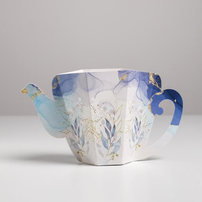 Коробка-переноска чайник «Цветы» 13 х 9,5 см