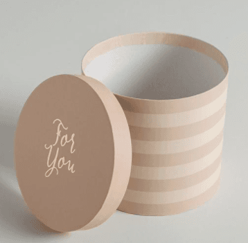 Коробка «Полоски», персиковая, 16 х 16 х 14 см