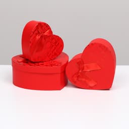 Коробка Сердца, красная , I Love You, 22 х 21 х 9 см