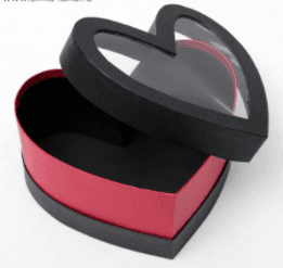 Коробка "Сердце" с окном, чёрный, 21 х 19 х 10 см Коробка "Сердце" с окном, чёрный, 21 х 19 х 10 см