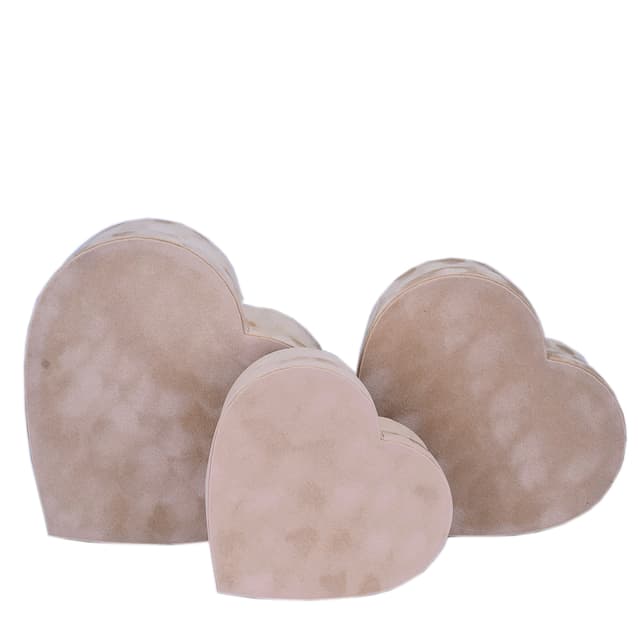 Коробка сердце велюр бежевое S 20,7 x 19,5 x 8 см Коробка сердце велюр бежевое S 20,7 x 19,5 x 8 см