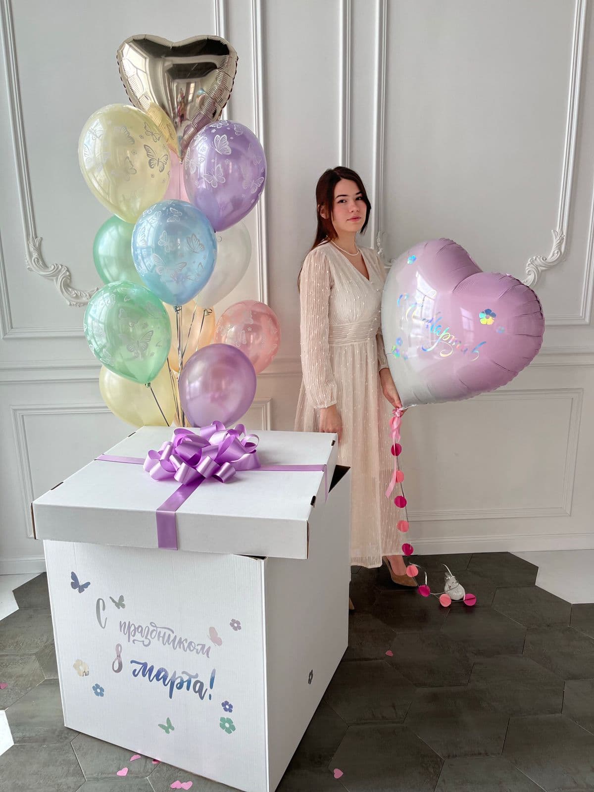 Коробка сюрприз "Бабочки нежные"