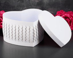 Коробка в форме сердца, белый, 25,5 х 22 х 15 см