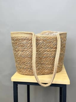 Корзина плетенная рогоз 35x25xH26xHH50 B30x20