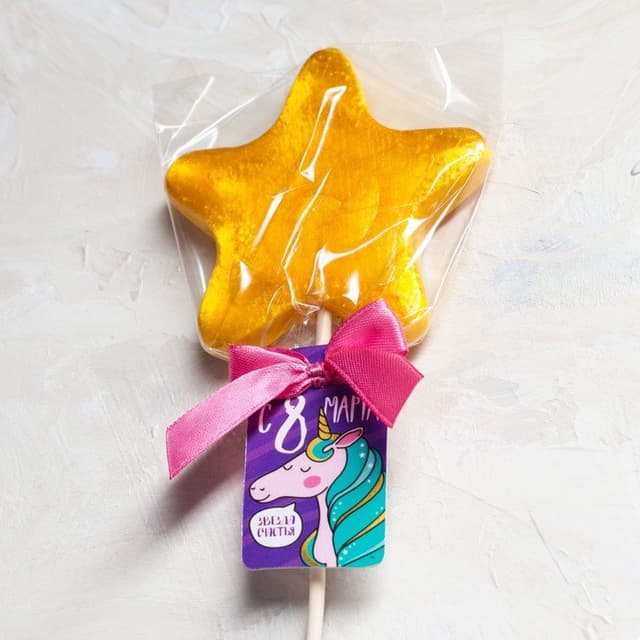 Леденец на палочке «С 8 Марта», 30 г, единорог Леденец на палочке «С 8 Марта», 30 г, единорог