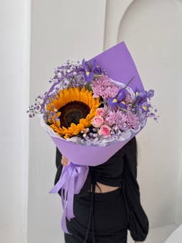 Мини букет с подсолнухом
