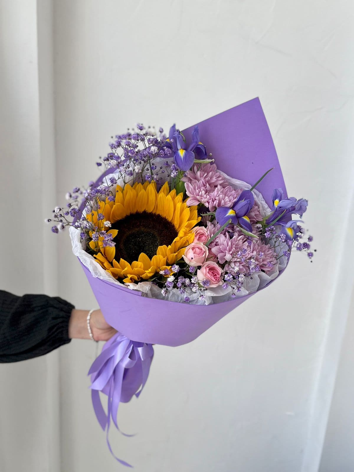 Мини букет с подсолнухом