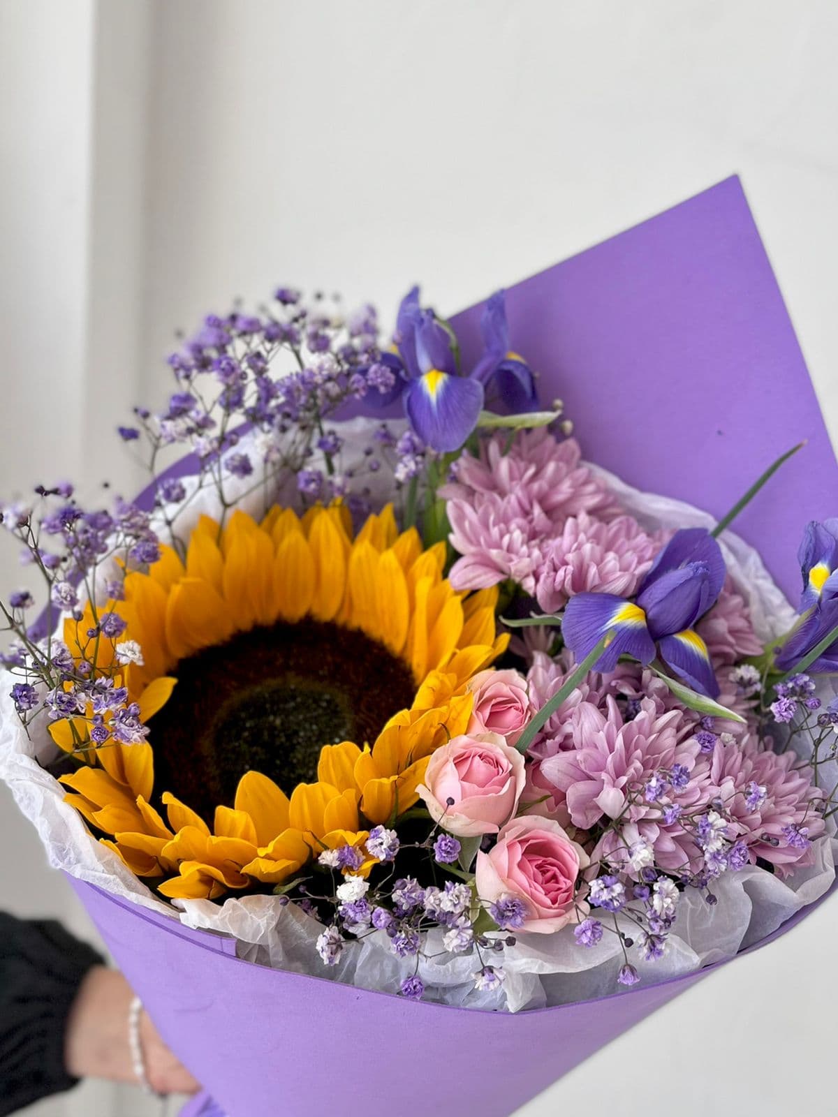 Мини букет с подсолнухом