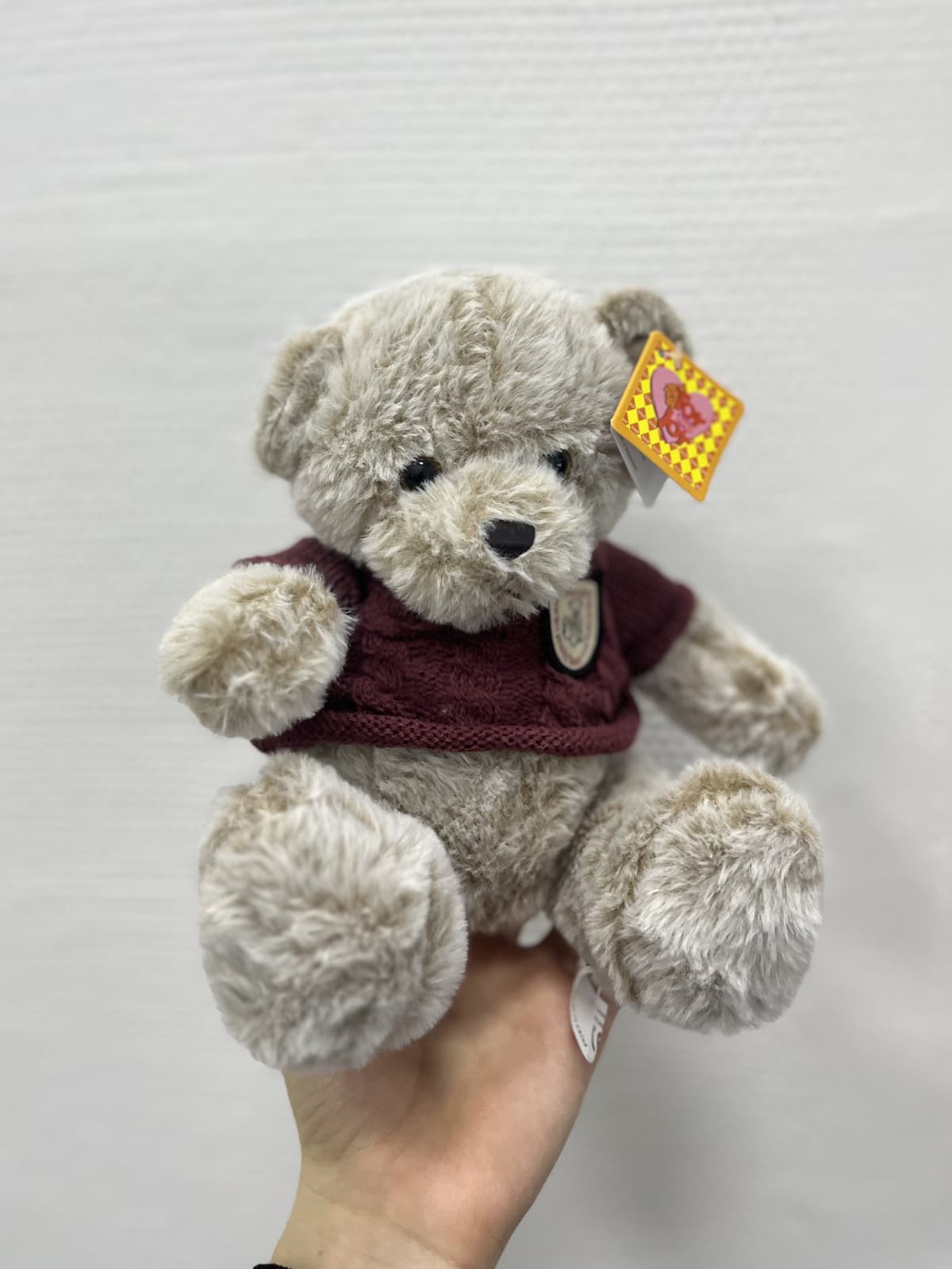 Мягкая игрушка «Мишка в кофте» коричневая 20 см