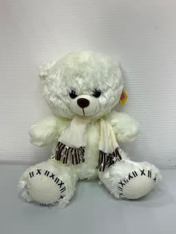 Мягкая игрушка «Мишка в шарфе» белый 28 см