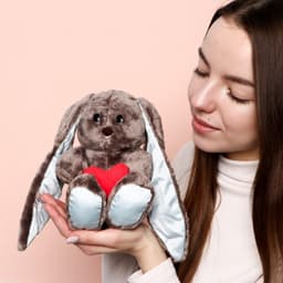 Мягкая игрушка зайка «Влюблённый Lu», 25 см