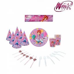 Набор бумажной посуды "С Днем Рождения" феи Винкс
