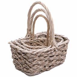 Набор плетеных корзин "Ива" D24*18*H13*30. D20*14*H11*26. D16*10*H9*22 см Береста 3шт т.м.20