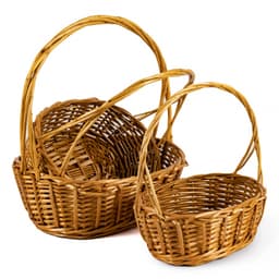 Набор плетеных корзин "Ива" D32*30*H13HH39 D29*23*H12HH35 D24*17*H11HH29 см Овал 3шт т.м.10