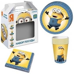 Набор посуды 24 предмета Миньоны