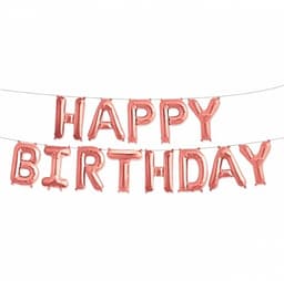 Набор шаров-букв (16"/41см) Happy Birthday,розовое (только воздухом)