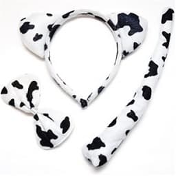 Набор (ушки, бантик, хвостик) Корова