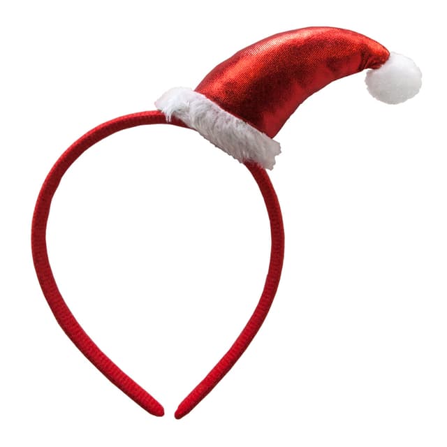 Ободок, Новогодний колпак, Красный, металлик, 1 шт. Ободок, Новогодний колпак, Красный, металлик, 1 шт.