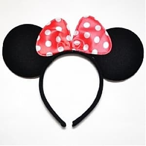 Ободок с ушками Минни с красным бантиком
