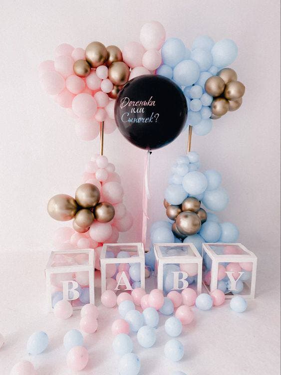 Оформление из шаров «Гендер Пати»