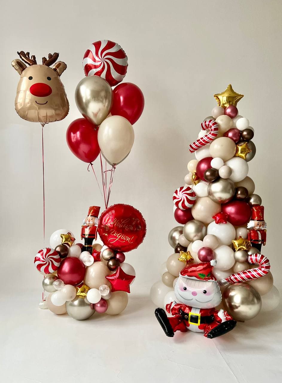 Оформление из шаров «Новый год»