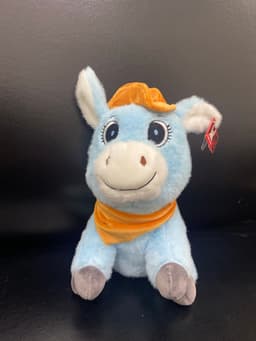 Ослик в шляпе, голубой