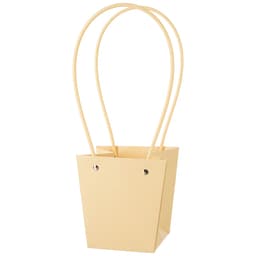 Пакет для цветов, Мастхэв, Нежная пастель, Светло-желтый, 13*9,5*9,5 см