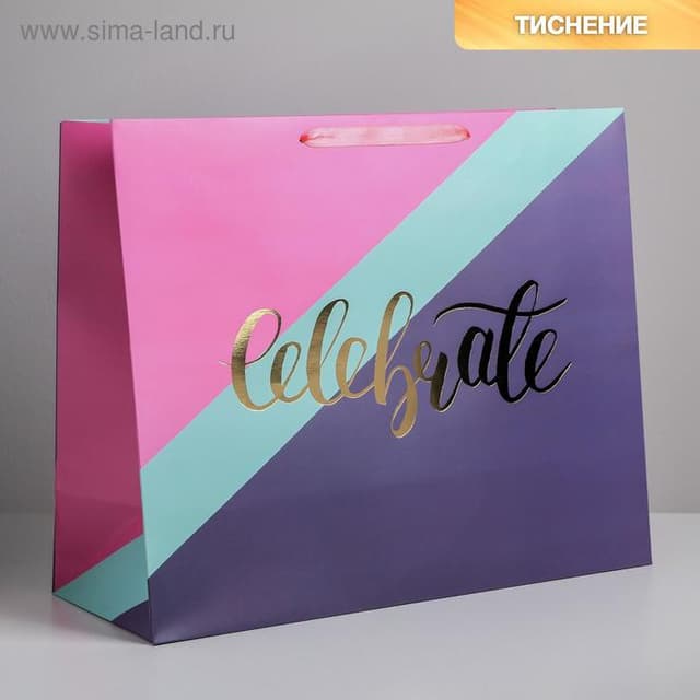 Пакет ламинированный «Celebrate», XL 49 × 40 × 19 см Пакет ламинированный «Celebrate», XL 49 × 40 × 19 см