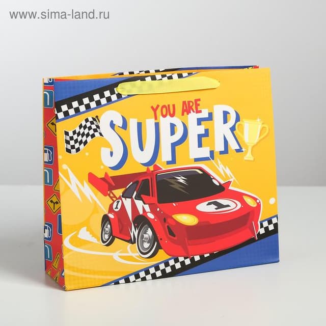 Пакет ламинированный горизонтальный «You are super», M 30 × 26 × 9 см Пакет ламинированный горизонтальный «You are super», M 30 × 26 × 9 см