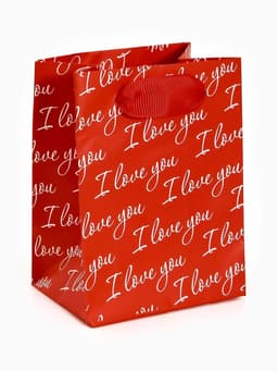 Пакет ламинированный Love you, 9×12×6.5 см