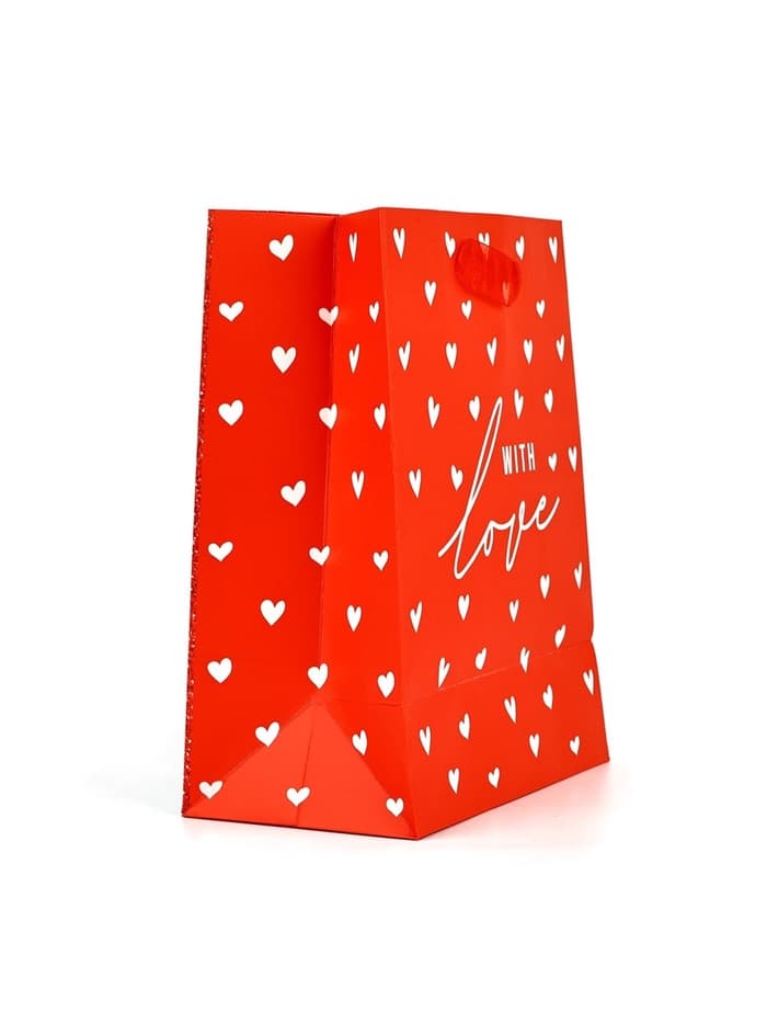 Пакет ламинированный «С любовью», глиттер, MS 18 х 23 х 10 см