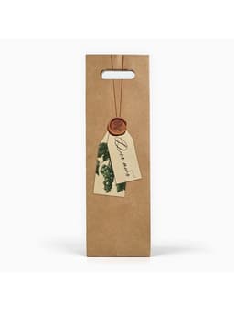 Пакет под бутылку «Виноград», 13 х 10 х 36 см