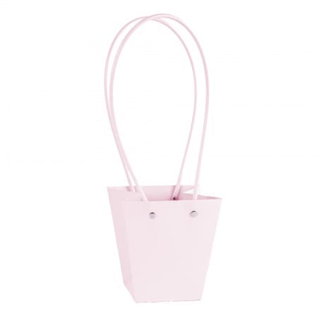 Пакет под цветы 12*12*8см Конус нежно сиреневый с пластиковой ручкой Пакет под цветы 12*12*8см Конус нежно сиреневый с пластиковой ручкой