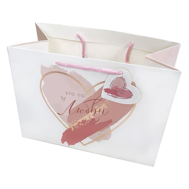 Пакет подарочный "Это по любви" / 29*21*15 см Пакет подарочный "Это по любви" / 29*21*15 см