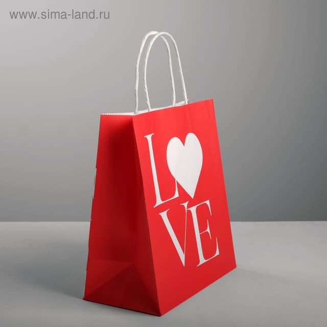 Пакет подарочный крафт «LOVE», 22 х 25 х 12 см Пакет подарочный крафт «LOVE», 22 х 25 х 12 см