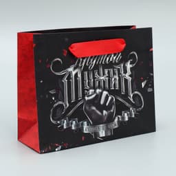 Пакет подарочный ламинированный, двухсторонний, упаковка, «Мужчины с Марса», 12 × 15 × 5.5 см