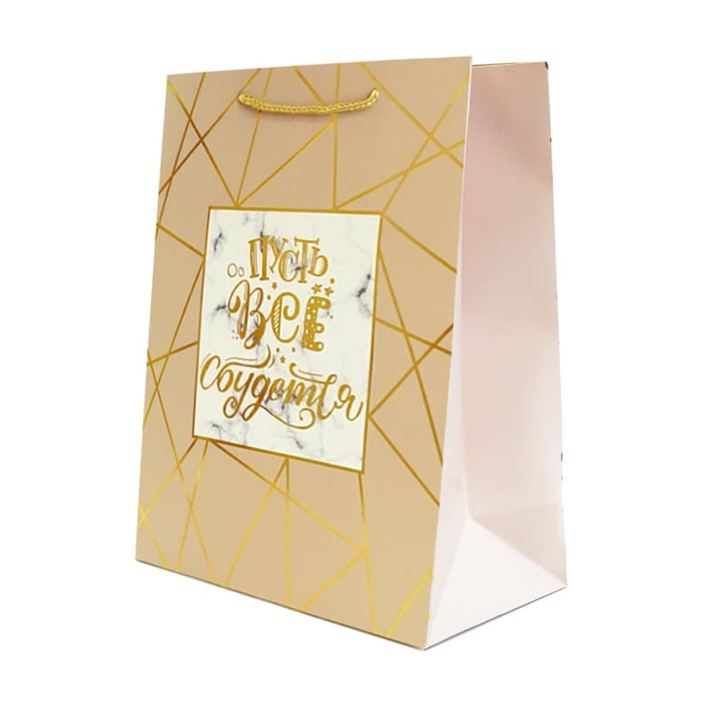 Пакет подарочный "Пусть все сбудется" / 26*32*12 см