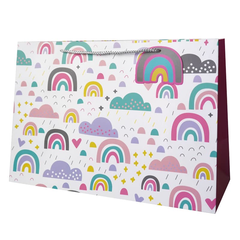 Пакет подарочный "Радуга" / 39*27*17 см