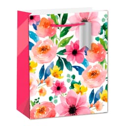 Пакет подарочный "Акварельные цветы", 26*32*12 см