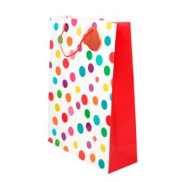 Пакет подарочный "Цветные точки" / 31*42*12 см